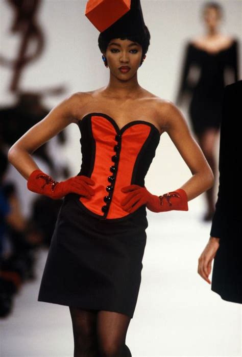 naomi campbell fall winter yves saint laurent rive gauche 1988|naomi campbell clothing.